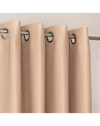 Zasłona welurowa gotowa na przelotkach Weluria, kolor kawowy, rozmiar 140x250 cm