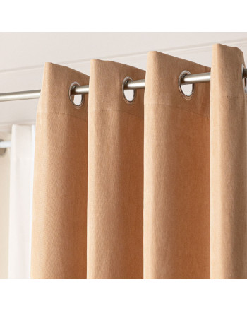 Zasłona welurowa gotowa na przelotkach Weluria, kolor beżowy, rozmiar 140x250 cm