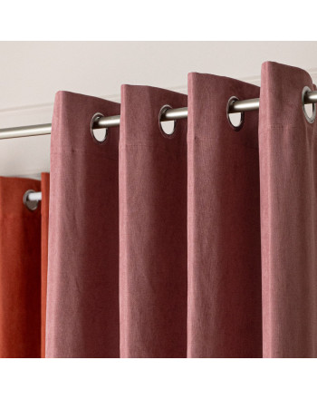 Zasłona welurowa gotowa na przelotkach Weluria, kolor brudny róż, rozmiar 140x250 cm