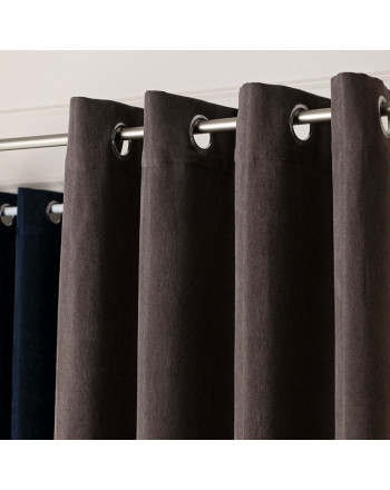 Zasłona welurowa gotowa na przelotkach Weluria, kolor szarobrązowy, rozmiar 140x250 cm