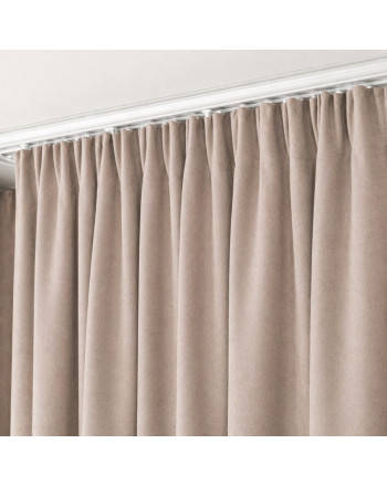 Zasłona welurowa gotowa na taśmie Weluria, kolor ciepły beż kilka rozmiarów