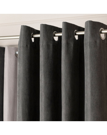  Zasłona welurowa gotowa na przelotkach Weluria, kolor ciemny szary, rozmiar 140x250 cm