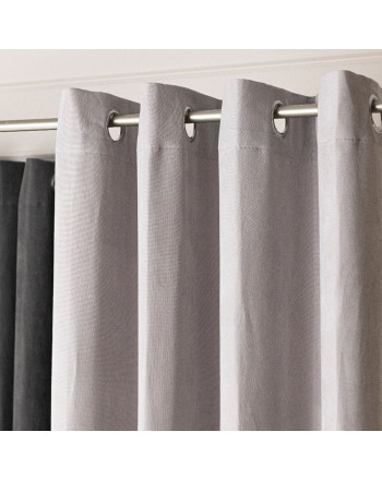 Zasłona welurowa gotowa na przelotkach Weluria, kolor stalowy szary, rozmiar 140x250 cm