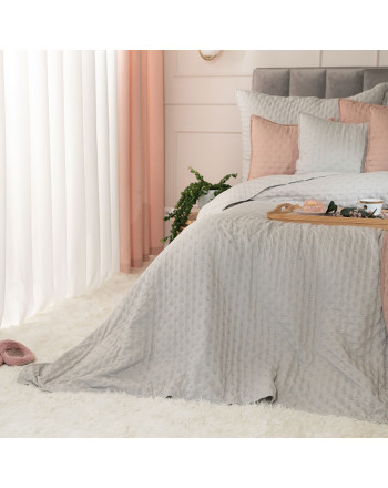 Narzuta na łóżko Nules, kolor jasny szary, oferowana w 3 rozmiarach