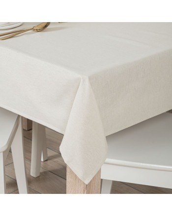 Wodoodporny obrus bawełniany, kolor jasny beżowy, dwa rozmiary, Natura