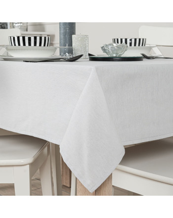 Wodoodporny obrus bawełniany, kolor szary,  dwa rozmiary, Natura