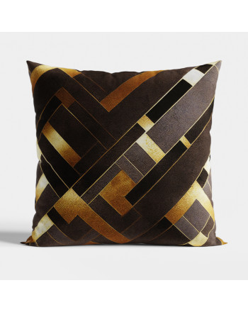 Dwustronna, dekoracyjna poszewka welwetowa Goldi w rozmiarze 40x40 cm, kolor złoty