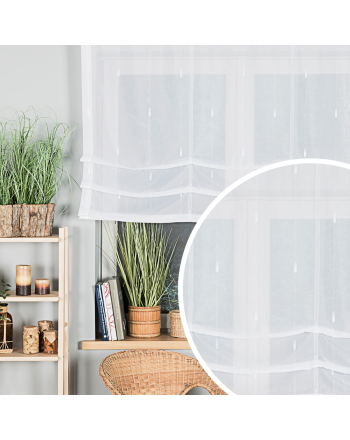 Roleta rzymska gotowa ze wzorem po całości,  kolor biały, rozmiar 160x135 cm