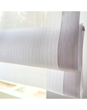 Roleta rzymska do kuchni na karnisz ze sznurkiem, kolor off white Jodełka - szyta na wymiar