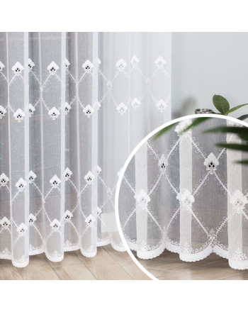 PROMOCJA Firana gotowa na taśmie, rozmiar 420x280 cm, kolor biały