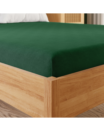 Zielone prześcieradło z jerseyu premium z gumką