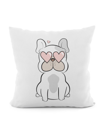 Poszewka welwetowa na poduszkę do pokoju dziecięcego, rozmiar 40x40 cm, Piesio