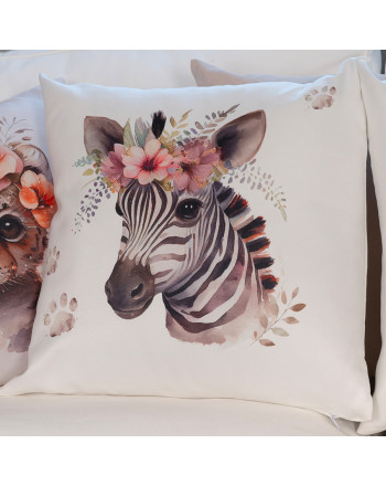 Poszewka do pokoju dziecięcego Zebra Dżungla, rozmiar 45x45 cm