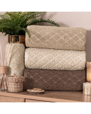 Ciemny beżowy ręcznik bawełniany Oliwier 