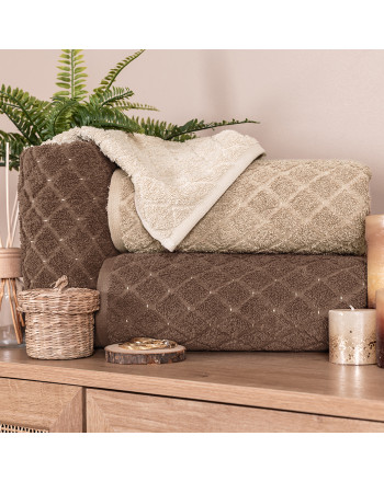 Brązowy ręcznik bawełniany Oliwier 