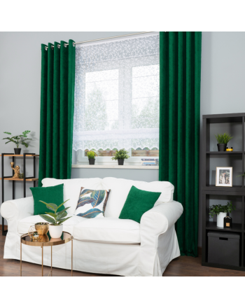 Roleta rzymska gotowa, 160x180 cm z firany żakardowej w liście, kolor biały