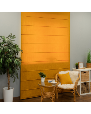 Żółta gotowa roleta rzymska Milas, rozmiar 160x260 cm