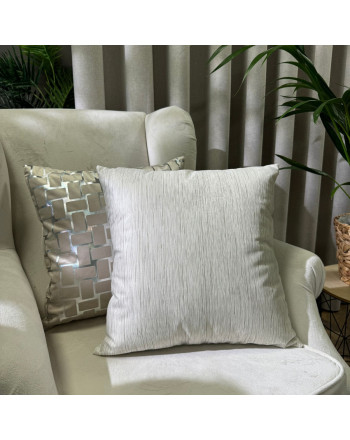 Poszewka dekoracyjna z tłoczonym wzorem, kolor kremowy, rozmiar 45x45cm