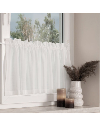 Batystowa gotowa zazdrostka na tunelu, kolor biały, rozmiar 150x40 cm, Basic