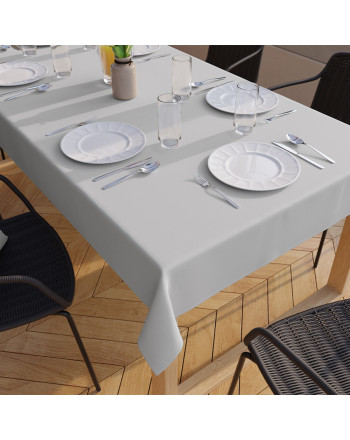 Szary obrus wodoodporny gładki na listwie	