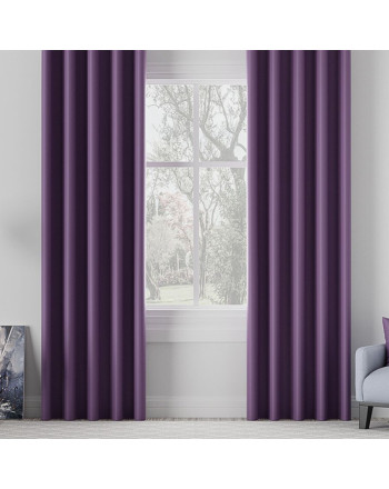 "Zasłona blackout jasny fiolet na taśmie, szyta na wymiar"