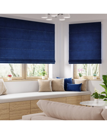 Gotowa roleta rzymska welwetowa Velvi, kolor granatowy