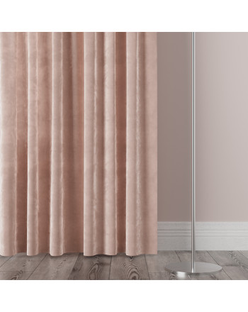 Zasłona welwetowa różowa do szyny sufitowej Velvi 