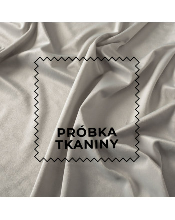 Próbka tkaniny welwet kolor pastelowy szary Velvi