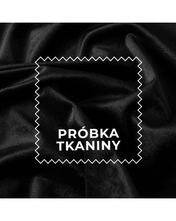 Próbka tkaniny welwet kolor czarny Velvi