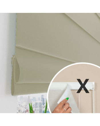 Materiał do rolety mechanizmu rzymskiej wysokość 240 cm kolor chłodny kremowy - szyta na wymiar