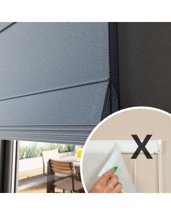 Materiał do mechanizmu rolety rzymskiej 100% zaciemniający niebieski - szyta na wymiar