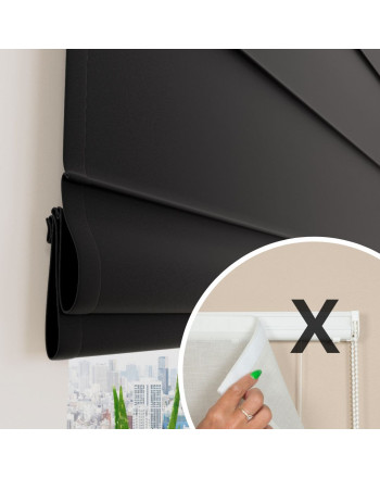 Materiał do mechanizmu rolety rzymskiej wysokość 240 cm kolor czarny - szyty na wymiar