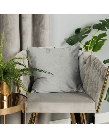 Poszewka welwetowa kolor chłodny szary Velvi