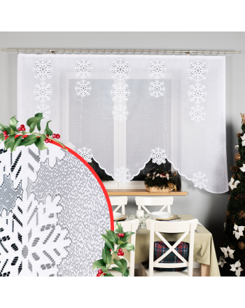 Panel żakardowy gotowy, kolor biały, rozmiar 250x160 cm, Gertruda