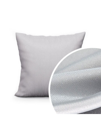 Poszewka dekoracyjna z tkaniny wodoodpornej z dodatkiem metalizowanej przędzy, kolor jasny szary, rozmiar 40x40 cm, Emma