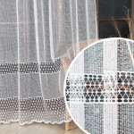 Firanka do salonu żakard w pasy wysokość 230 cm Cyrilla - sprzedawana na metry