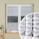 Zazdrostka haftowana panelowa na batyście, wysokość 45cm, kolor 001 biały