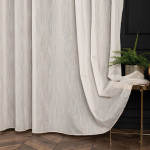 PREMIUMA ALLURE Firanka zakończona ołowianką, Ksenia, wysokość 300 cm, kolor naturalny beżowy - sprzedawana na metry