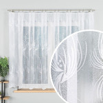 Firanka żakardowa ze wzorem po całości, kolor biały, wysokość 155 cm, Nika - sprzedawana na metry