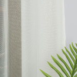 Kremowa firana z błyszczącej markizety z obciążnikiem, wysokość 330 cm - sprzedawana na metry