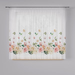 Firanka woal z ołowianką, drukowana w róże, wysokość 157 cm, Atena - sprzedawana na metry