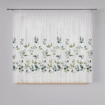 Firanka z woalu, drukowana z roślinnym motywem, wysokość 157 cm, Samsun - sprzedawana na metry