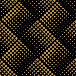 Zaciemniająca tkanina dekoracyjna Luxe, szerokość 145 cm, kolor czarny ze złotym nadrukiem - sprzedawana na metry