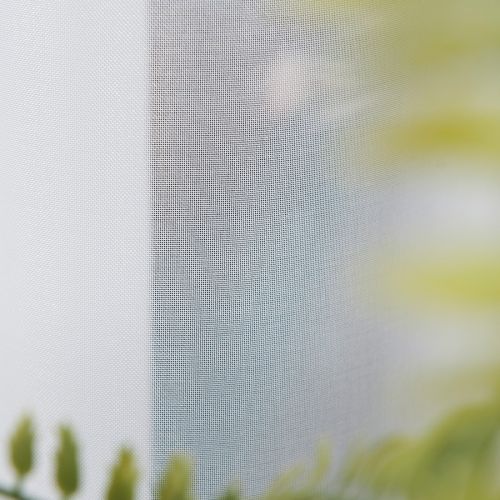 Firana woalowa gładka długa z obciążnikiem kolor biały