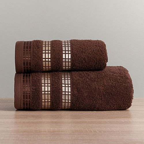 Ręcznik frotte 50x90 cm brązowy Luxury