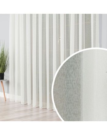 Kremowa firanka na markizecie z obciążnikiem, wysokość 330 cm - sprzedawana na metry