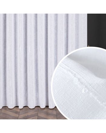 PREMIUM ALLURE Firanka na fleksach, Katrin, wysokość do 280 cm, kolor biały - szyta na wymiar