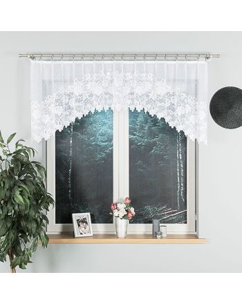 Firanka żakardowa gotowa, kolor biały, rozmiar 250x80 cm, Demetria
