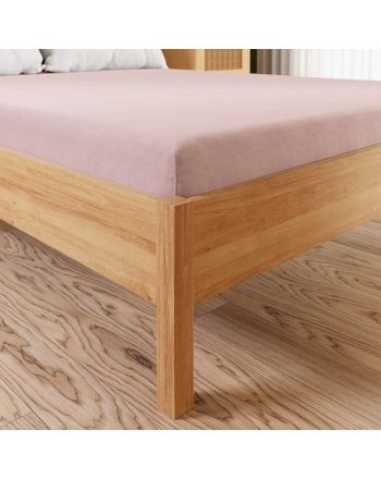 Prześcieradło z jerseyu z gumką, kolor różowy, Dreamy Premium
