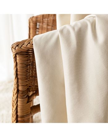 Welurowy materiał na zasłony kolor ciemny kremowy wysokość 300 cm Milas - sprzedawany na metry